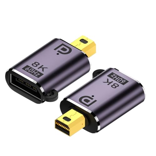 2 adaptadores Mini DisplayPort macho a DisplayPort hembra miniatura 1