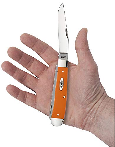 Case Xx Wr Pocket Knife Orange Synthetic Trapper Item #80500 - (4254 Ss) - Length Closed: 4 1/8 Inches #TOP4