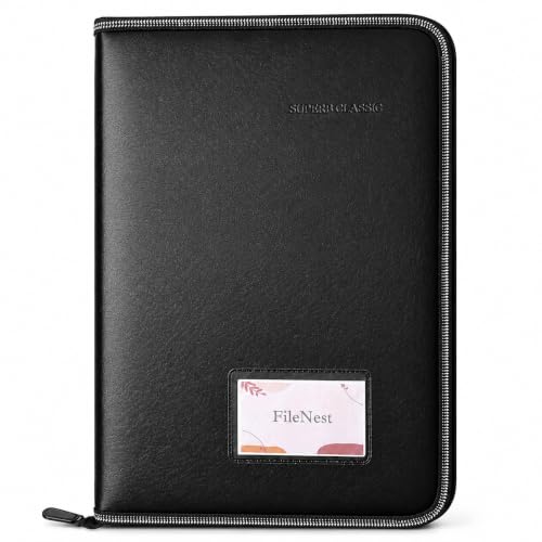Image of Premium A4 20 Leaf Zipper Document File Folder | High Quality PU Leather File Organizer for Documents | File Folder for Documents | A4 Document File Bag | Certificate Holder File | Resume