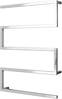 Sywlwxkq Sèche-Serviettes en Acier Inoxydable 304, Porte-Serviettes Chauffant électrique avec minuterie, Porte-Serviettes Chauffant pour Salle de Bain, température réglable, sèche-Serviette