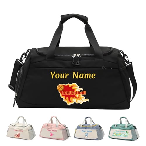 Customized Duffel Bag,Personalized Women's Gym Yoga Bag,Customizable Name Waterproof Gym Bag,Weekend Travel Bag,Adjustable Shoulder Strap Backpack,Gift for Women and men