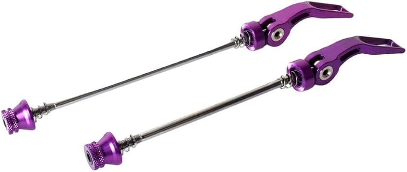 Bike Quick Release Skewer Set, CNC Aluminum Alloy Lightweight Hollow Design, 4.8mm Shaft for Mountain Road Folding Bike Front 100mm/Rear 135mm, Black