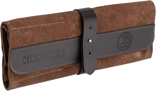 Kirschen Sac de Rangement pour Ciseaux, Housse de Rangement pour Ciseaux pour jusqu'à 12 Ciseaux, Housse Enroulable avec Protection de Coupe en Cuir 3501100