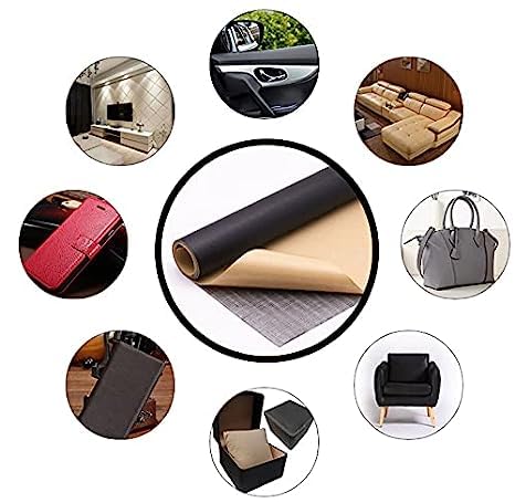 Chintavan Enterprise Self-Adhesive Leather Sticker Patch Repair Tape: Waterproof Patch for Sofas, Furniture, Chairs, Cabinets and Car Seats, Wall Fabrics | Vinyl Repair kit | (60x30cm) (1) 4