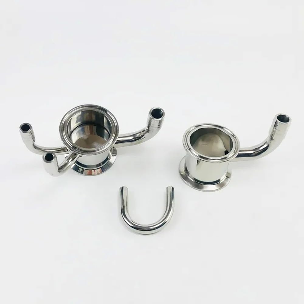 Soxhlet-Extraktor-Kit, 2" (51 Mm) FlanschOD64 Sanitär-Soxhlet-Extraktor-Kit Mit Schlauchanschluss For Destillation, Edelstahl 304(Set Set)
