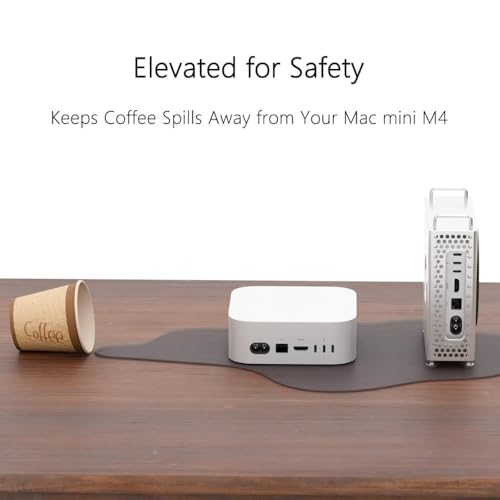 Image of Yantralay Aluminum Stand Case for Mac-mini M4 / M4 Pro (2024) | Shockproof Heat Dissipation Vertical Cover with Cooling Vents | Mac-mini Accessories