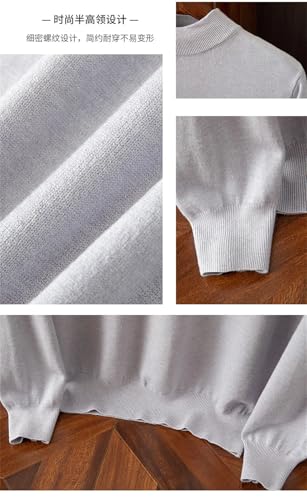 Men's Autumn and Winter Cashmere Sweater Half Turtleneck Long Sleeve Pullover Sweater Cashmere Knitwear Tops2