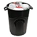 DayGo 32 Gallon Heavy Duty Plastic Garbage Can, Included Lid, Indoor/Outdoor, Black