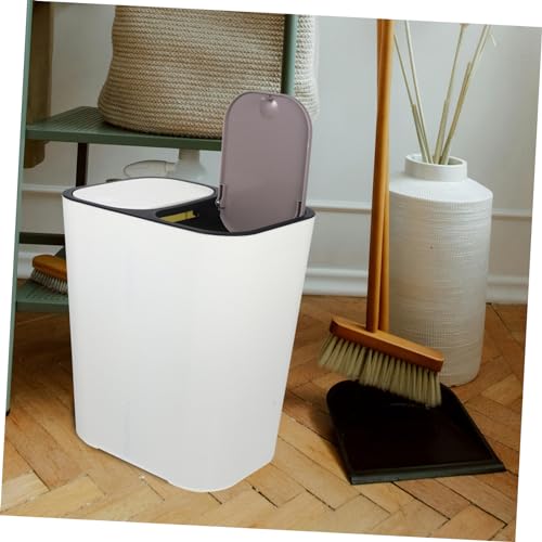 VICASKY bote de basura con 2 compartimentos beige miniatura 3