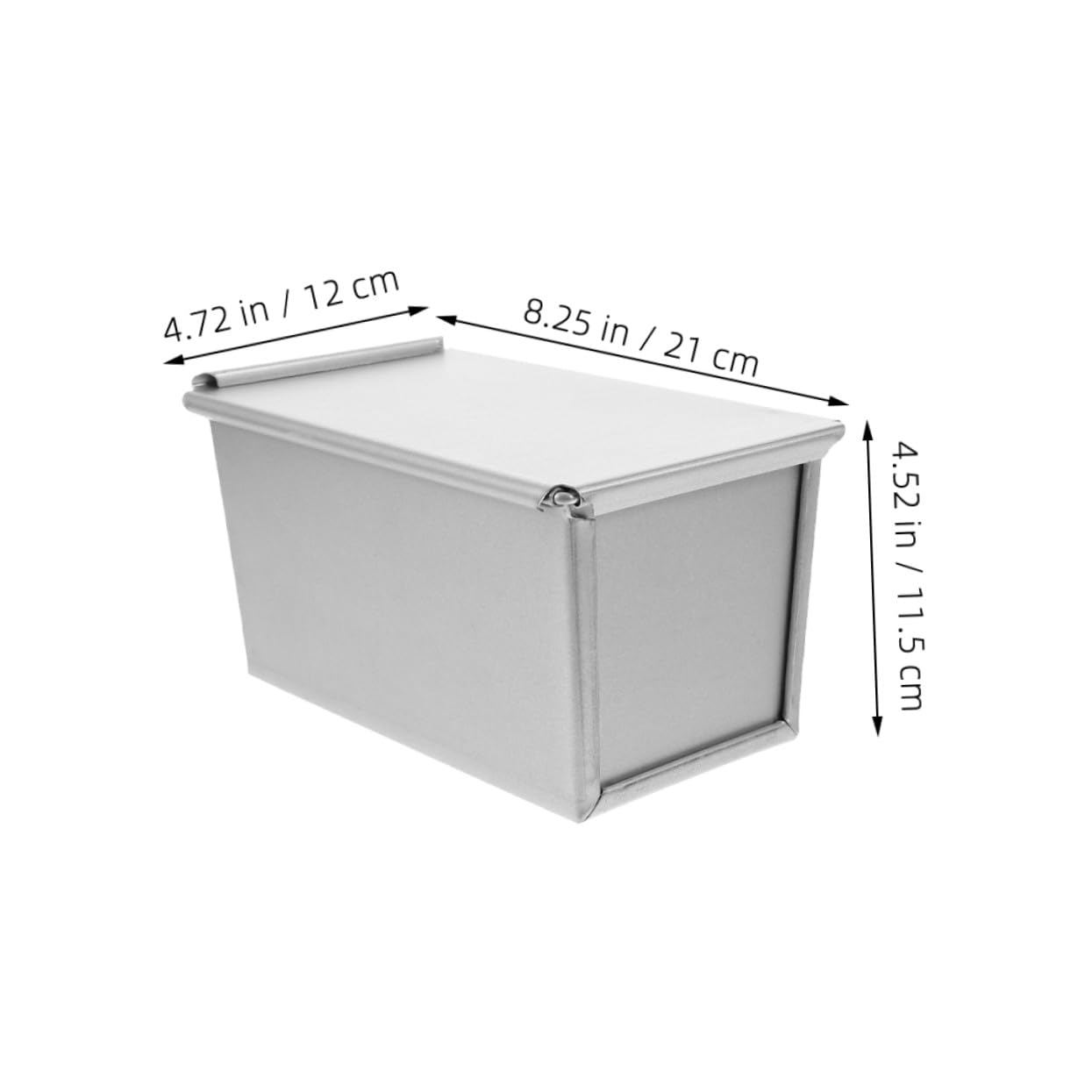 UKCOCO Molde Rectangular para Pan con Tapa Bandeja Antiadherente para Hornear Tostadas y Bizcochos Molde Ligero y Duradero para Uso Doméstico y Profesional para Horno y Repostería