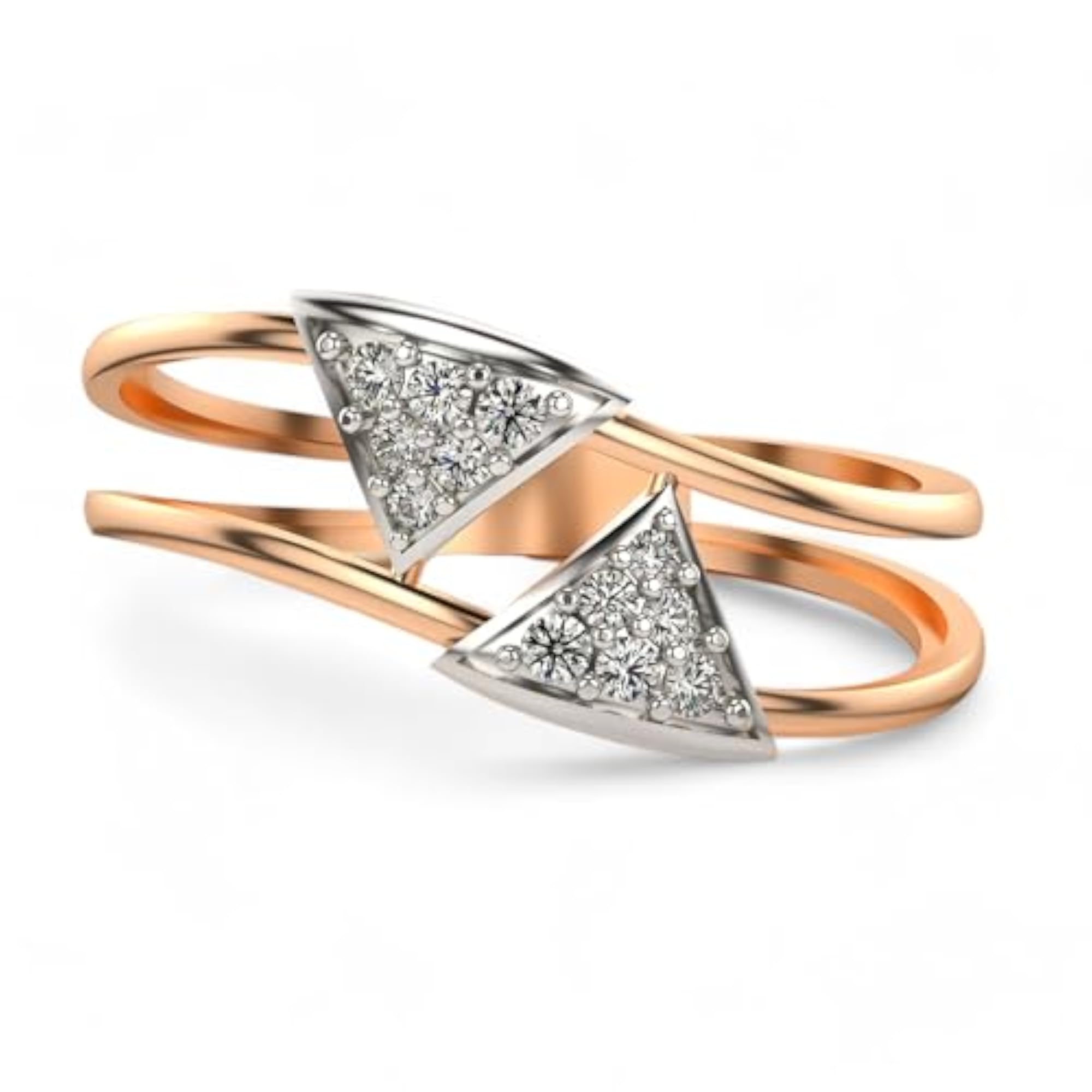 Women's Sterling Silver Lab Grown Diamond Ring, 0.13cts