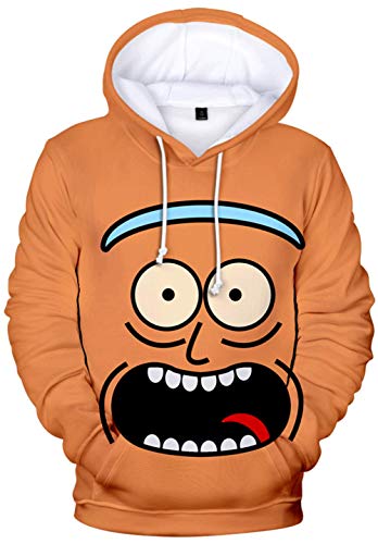 HAOSHENG Hombre Sudaderas con Capucha 3D Impreso Funny Cartoon Unisex Navidad Pullover Anime Mangas Largas(2XS) Cover