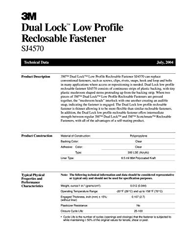 3M Dual Lock Reclosable Fastener TB3561/TB3562, Clear, 1 in x 10 ft - image 8