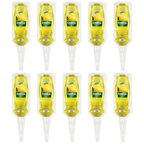 Chrysal Zitruspflanzen Vitalkur - 10x 30 ml Gebrauchsfertige Dünger für alle Zitruspflanzen