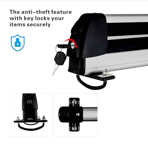 Snowboard roof Rack for Fishing Rods Skis Snowboard Skateboard Kayak Paddles Water Skis & More Rides Quietly Universal Mounting Easy to Use and Locking - Thumbnail 4