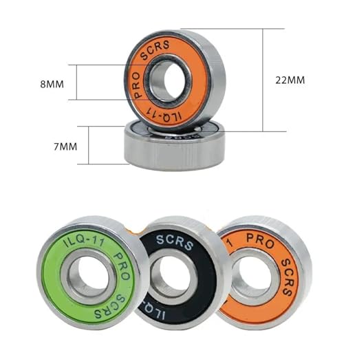 Roulements 608RS ILQ-11 orange étanches anti-poussière roller