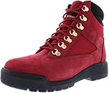 Timberland Field Boot 6' Fabric and Leather Waterproof Dark Red Nubuck 10.5 D (M)