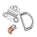 KICHOUSE Stainless Steel D-Ring Tie Down Anchor for Use Heavy-Duty Load Bearing Smooth Finish for Boats and Yachts Versatile Mooring and Equipment Attachment