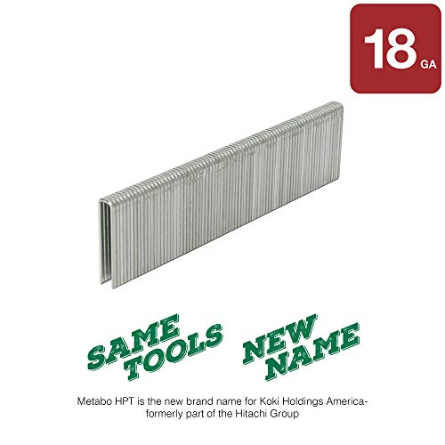 Image of Metabo HPT 1 /4 inch x 1-1 /4 inch - 18 GA EG Gauge Narrow Crown Finish Staples | 1,000 Count | 21105SHPT (Pack of 10)