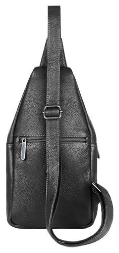 Image of WildHorn Leather Sling Crossbody Bag for Men, Stylish Chest Shoulder Bag for Men Women, Adjustable Strap for Commuting Travel Outdoor Activities Cycling