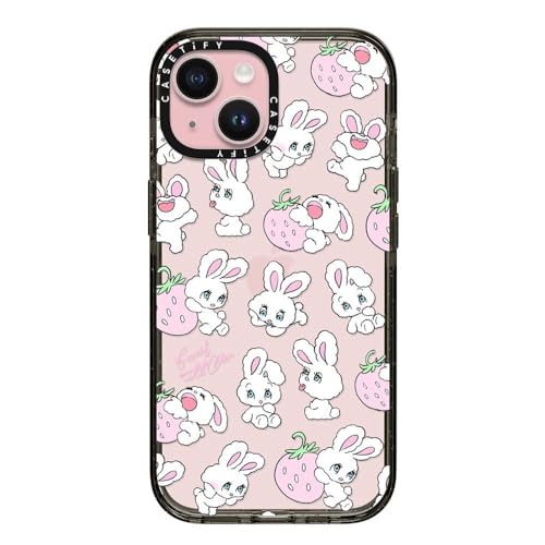 CASETiFY CpNg iPhone 15 P[X [MILKi (4x MIL-STD-810G) / 2.5m̗NA] - Strawberry Mix - NA ubN