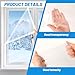 2 Pcs Window Plastic Insulation Kit 47'' x 63'', Window Insulation Covering Film for Winter, Heavy Duty Clear Shrink Film Window Seal Kit to Keeps Cold Air Out and Warm Air in