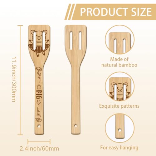 Utensilios de cocina de bambú animados para cocinar recetas divertidas en familia 4