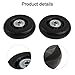 2-Pack Luggage Wheel Replacement Kit with Double Bearings – 40mm Rubber Suitcase Roller Wheels for Suitcase, Roller Skate & Scooter Repair (Black)(64mm*18mm)