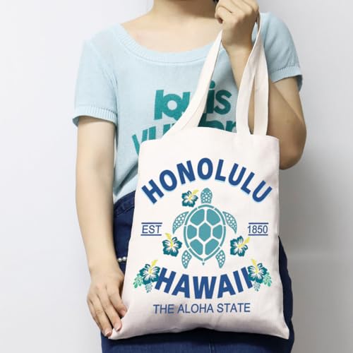 Bolso Tote Honolulu Hawaii Est 1850 Hibiscus Flower miniatura 6