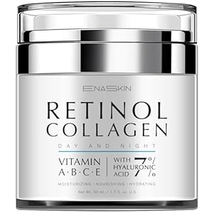 EnaSkin Retinol Cream for Wrinkles: Face Collagen Cream for Tightening Skin – Anti Aging Facial Moisturizer Day and Night for Women and Men 1.7 Fl OZ