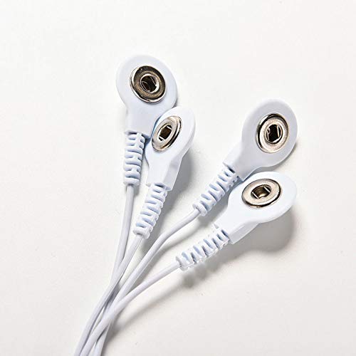 Electrode Lead Wires Connecting Cables for Digital TENS Therapy Machine Massager Electrode Wire Plug 2.5mm 4 Buttons