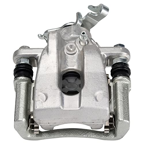 Image of TRQ Rear Brake Caliper Set Zinc Coated Hardware Compatible with 2009-2010 Pontiac Vibe 2009-2019 Toyota Corolla 2009-2013 Matrix