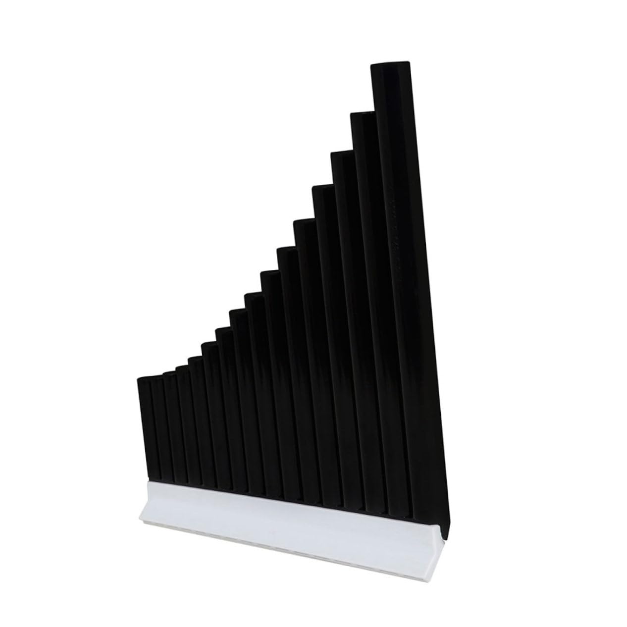 MUELODSIC Black Pan Flute Set 16-piece Beginner Panpipes Portable Musical Instrument
