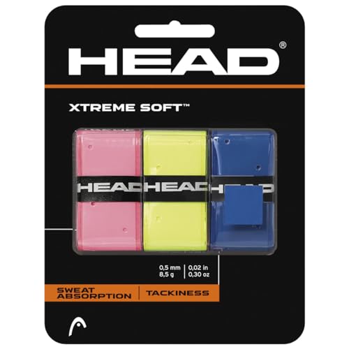 HEAD BLISTER 3 PCS OVERGRIP XTREMESOFT MULTICOLORE