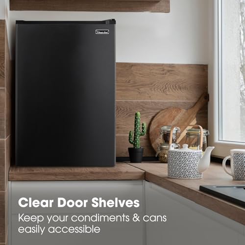 Image of Magic Chef 4.4-cu. ft. Mini Fridge in Black, Small Compact All Refrigerator with No Freezer for Bedroom, Apartment, Dorm Room, Office