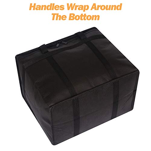 Diommell Xl Insulated Reusable Grocery Bags With Sturdy Zipper Reinforced Bottom & Handles, Foldable Washable Heavy Duty Cooler Totes For Hot Or Cold Food Delivery thumb #4