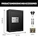 JUGREAT 80 Keys Cabinet with Sensor Light,Electronic Key Safe,Pin Code Keyless Storage Box for Keys,Secure Wall Mount Safe with 80 Key Tags