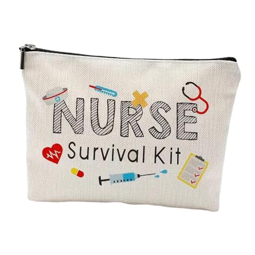 Borsa per il trucco da infermiera Custodia per il per cosmetici Cerniera Forniture per infermieri Regalo infermieristico multiuso stile b