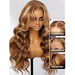 UNICE Honey Blonde Highlight Body Wave 7x5 Lace Front Wigs Human Hair Bye Bye Knots Glueless Drawstring Wig Human Hair Pre Plucked Pre Cut Natural Hairline Put on and Go 22 inch - Image 4
