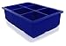 TumTum Big Perfect Cube Maker for Drinks-Silicone Tray + Bonus E-guide-101 Cocktail Classics, Square Ice Mold, Blue