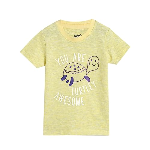 Image of miniklub Baby Round Neck Short Sleeve Knitted Cotton T-Shirt (Green Color)