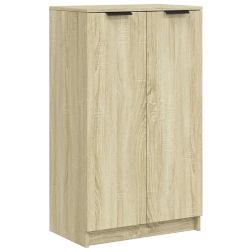 vidaXL Armoire à Chaussures Armoire de Couloir Organisateur Meuble de Rangement Maison Intérieur Chêne Sonoma 59x35x100,5cm Bois d'Ingénierie