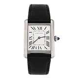 Cartier, Pre-Loved Must de Cartier Tank Quartz Watch Stainless Steel and Leather 25