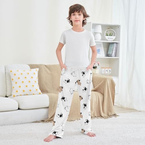 Boys' Pants Dog French Bulldog Cute Long Bottoms Jogger Pants Elastic Waist Trousers with Pockets S-XL3
