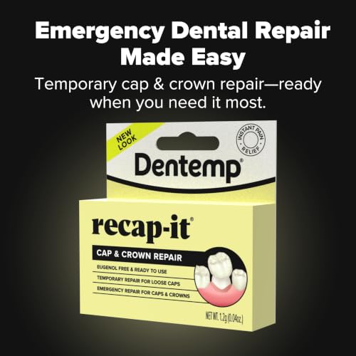 Image of Dentemp Recap-It Cap and Crown Repair Dental Kit, Pack of 3
