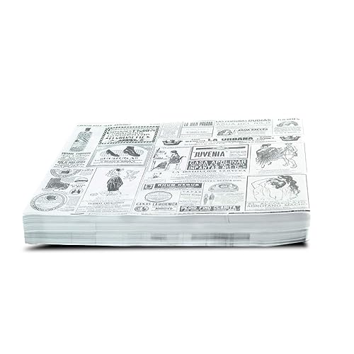 HostelNovo - Mantelín periódico - 250 Unidades - Diseño Times - Moda Vintage para tu Mesa - Dimensiones: 31 x 43 cm