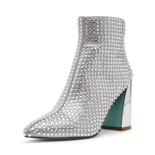 Betsey Johnson Womens Colbey Embellished Textured Booties