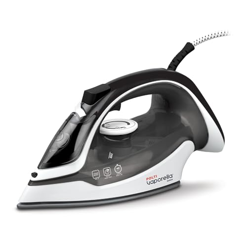 Polti Vaporella Quick Q080, Plancha de Vapor con Suela con Revestimiento Cerámico, Potencia Máxima 2600 W, Golpe de Vapor 180 g, Depósito de 300 ml, Blanco y Negro