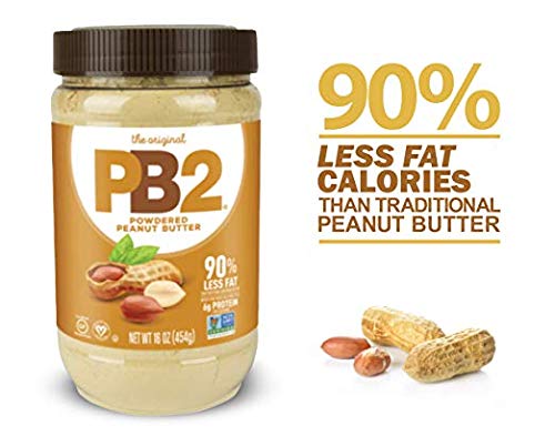 PB2 Original Powdered Peanut Butter - 6g of Protein, 90% Less Fat, Certified Gluten Free, Only 60 Calories per Serving, Perfect for Protein Shakes, Smoothies, and Low-Carb, Keto Diets