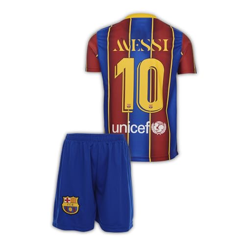 IHIMI Ronaldinho Barcelona #10 Maillot nostalgie pour enfant, avec court, maillot de football, maillot d'entraînement de football, édition limitée, édition limitée (4-13 ans